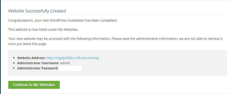 File:X10hosting-add-website-wordpress-installation-complete.jpg